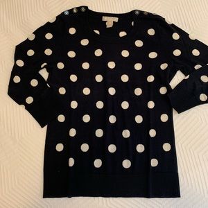 BR Navy Polka Dot Sweater
